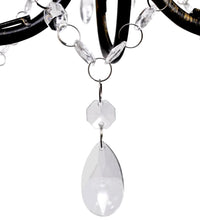 Decknlampe Art Novau mit Kristallperlen 3 x E14