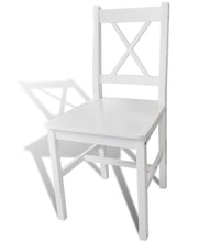Esszimmerstühle 2 Stk. Weiß Kiefernholz