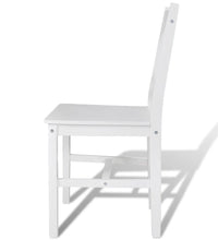 Esszimmerstühle 2 Stk. Weiß Kiefernholz