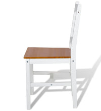Esszimmerstühle 2 Stk. Weiß Kiefernholz