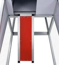 Hühnerstall mit Freilaufgehege und Nistkasten Aluminium