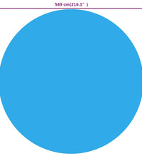 Runde Pool-Abdeckung PE Blau 549 cm