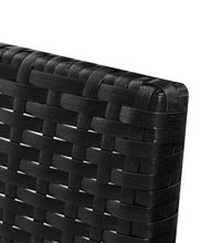 3-tlg. Garten-Lounge-Set mit Auflagen Poly Rattan Schwarz