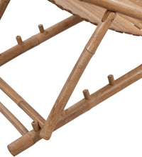 Liegestuhl mit Fußteil Bambus