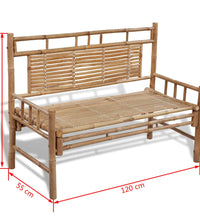 Gartenbank 120 cm Bambus