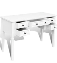Weißer Schreibtisch mit 5 Schubladen