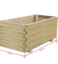 Hochbeet 100x50x40 cm Holz Rechteckig