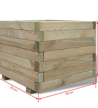 Hochbeet 50x50x40 cm Holz Quadratisch