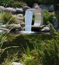Garten-Wasserfall Pool-Fontäne Edelstahl 45x30x60 cm