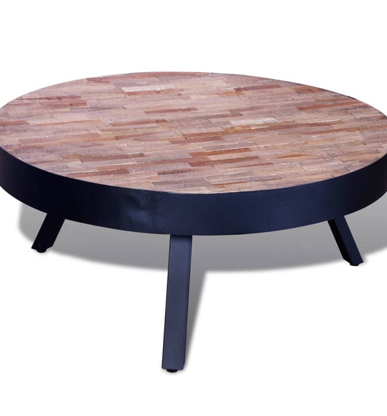 Couchtisch Rund Altholz Teak