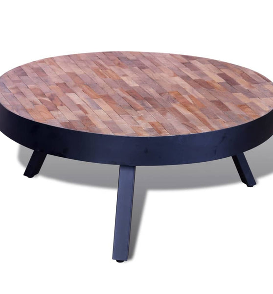 Couchtisch Rund Altholz Teak
