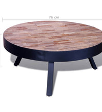 Couchtisch Rund Altholz Teak
