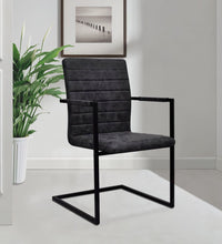 Freischwinger 2 Stk. Schwarz Kunstleder
