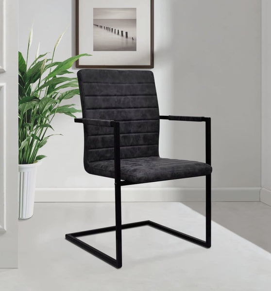 Freischwinger 2 Stk. Schwarz Kunstleder
