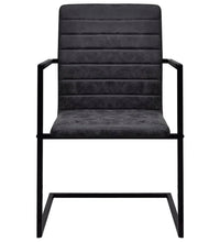 Freischwinger 2 Stk. Schwarz Kunstleder