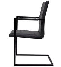 Freischwinger 2 Stk. Schwarz Kunstleder