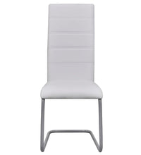 Freischwinger 2 Stk. Weiß Kunstleder