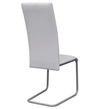 Freischwinger 4 Stk. Weiß Kunstleder