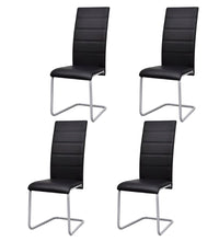 Freischwinger 4 Stk. Schwarz Kunstleder