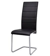 Freischwinger 4 Stk. Schwarz Kunstleder