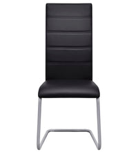 Freischwinger 4 Stk. Schwarz Kunstleder