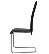 Freischwinger 4 Stk. Schwarz Kunstleder