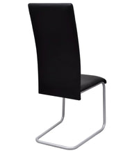 Freischwinger 4 Stk. Schwarz Kunstleder