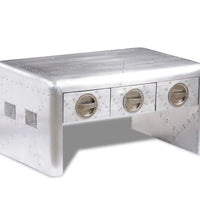 Couchtisch mit 3 Schubladen Vintage Flugzeug-Stil
