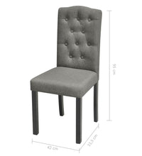 Esszimmerstühle 2 Stk. Grau Stoff