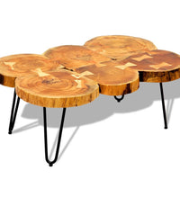 Couchtisch 35 cm 6 Baumscheiben Massivholz Palisander