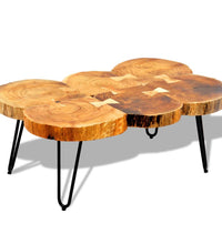 Couchtisch 35 cm 6 Baumscheiben Massivholz Palisander