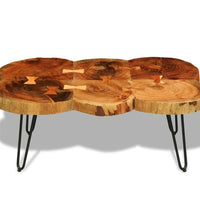 Couchtisch 35 cm 6 Baumscheiben Massivholz Palisander