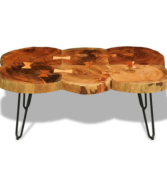 Couchtisch 35 cm 6 Baumscheiben Massivholz Palisander