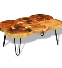 Couchtisch 35 cm 6 Baumscheiben Massivholz Palisander