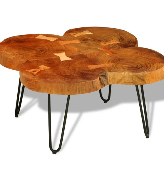 Couchtisch 35 cm 4 Baumscheiben Massivholz Palisander