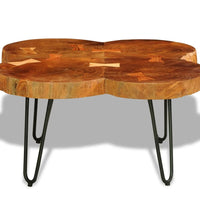 Couchtisch 35 cm 4 Baumscheiben Massivholz Palisander