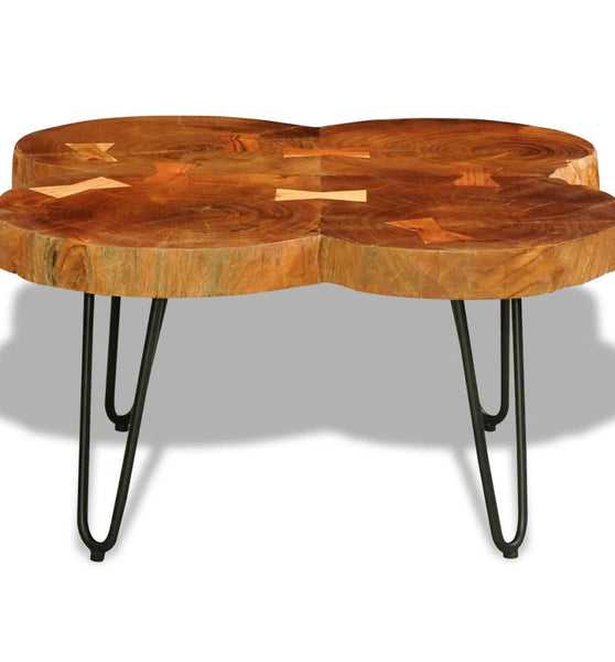 Couchtisch 35 cm 4 Baumscheiben Massivholz Palisander