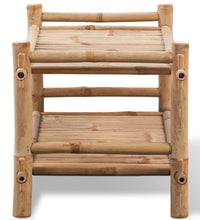 Schuhregal mit 2 Böden Bambus