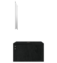 2-tlg. Badmöbel-Set Schwarz Holzwerkstoff