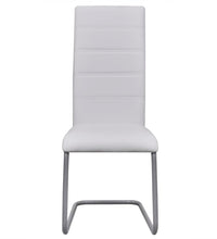 Freischwinger 6 Stk. Weiß Kunstleder