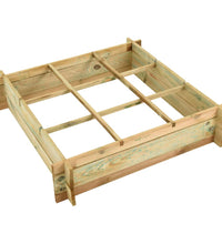 Hochbeet 90 x 90 x 20 cm Imprägniertes Holz