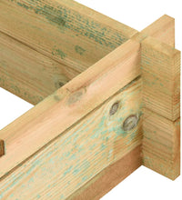 Hochbeet 90 x 90 x 20 cm Imprägniertes Holz