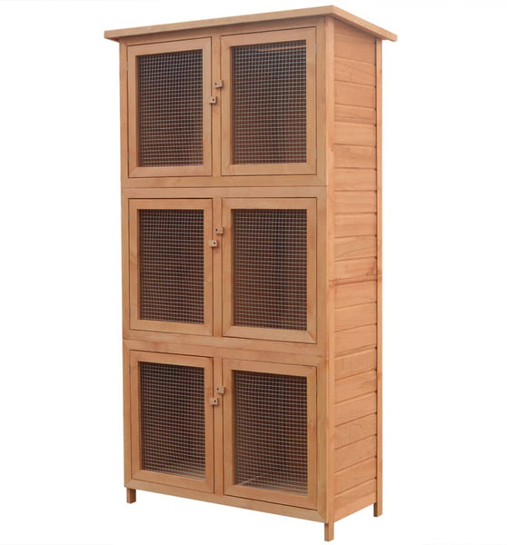 Kleintier-/Kaninchenstall 6 Boxen Holz