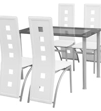 Fünfteilige Essgruppe Weiß