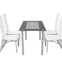 Fünfteilige Essgruppe Weiß