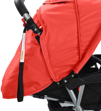 Tandem-Kinderwagen Stahl Rot und Schwarz