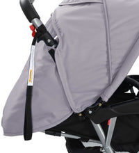 Tandem-Kinderwagen Stahl Grau und Schwarz