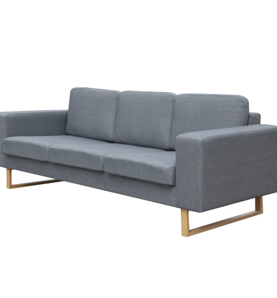 Sofa 3-Sitzer Stoff Hellgrau