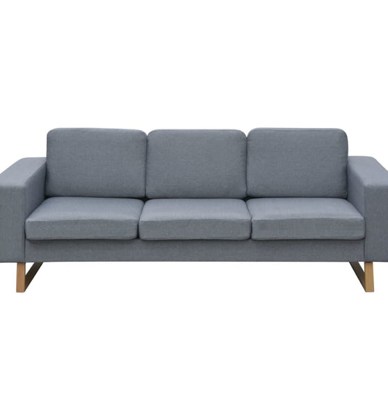 Sofa 3-Sitzer Stoff Hellgrau