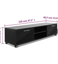 TV-Schrank Hochglanz-Schwarz 120x40,5x35 cm